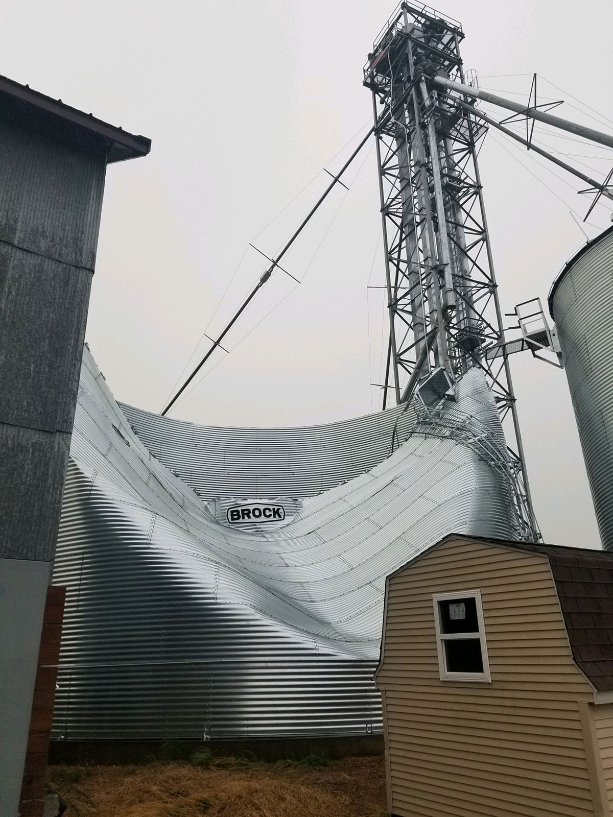 grain bin folded in on itself